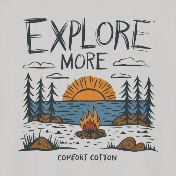 Fireside Glow Premium Tee-Comfort Cotton