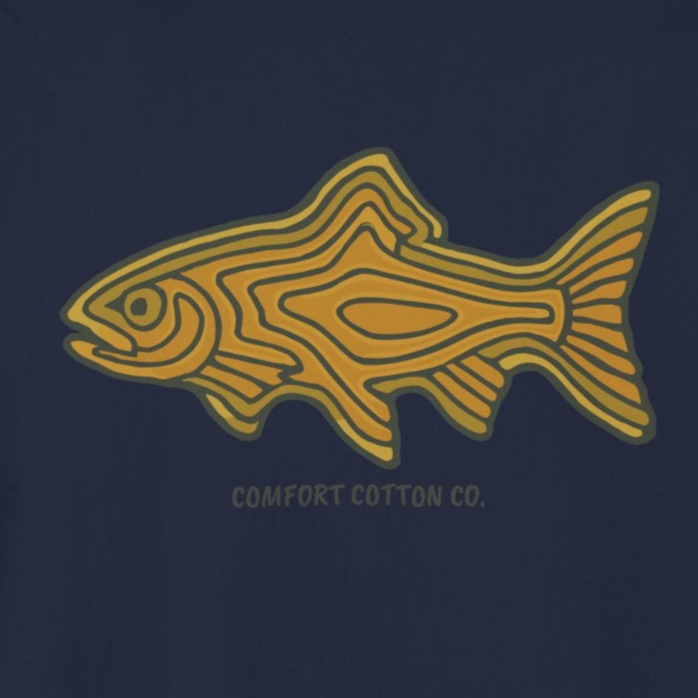 Topo Trout Premium Tee-Comfort Cotton