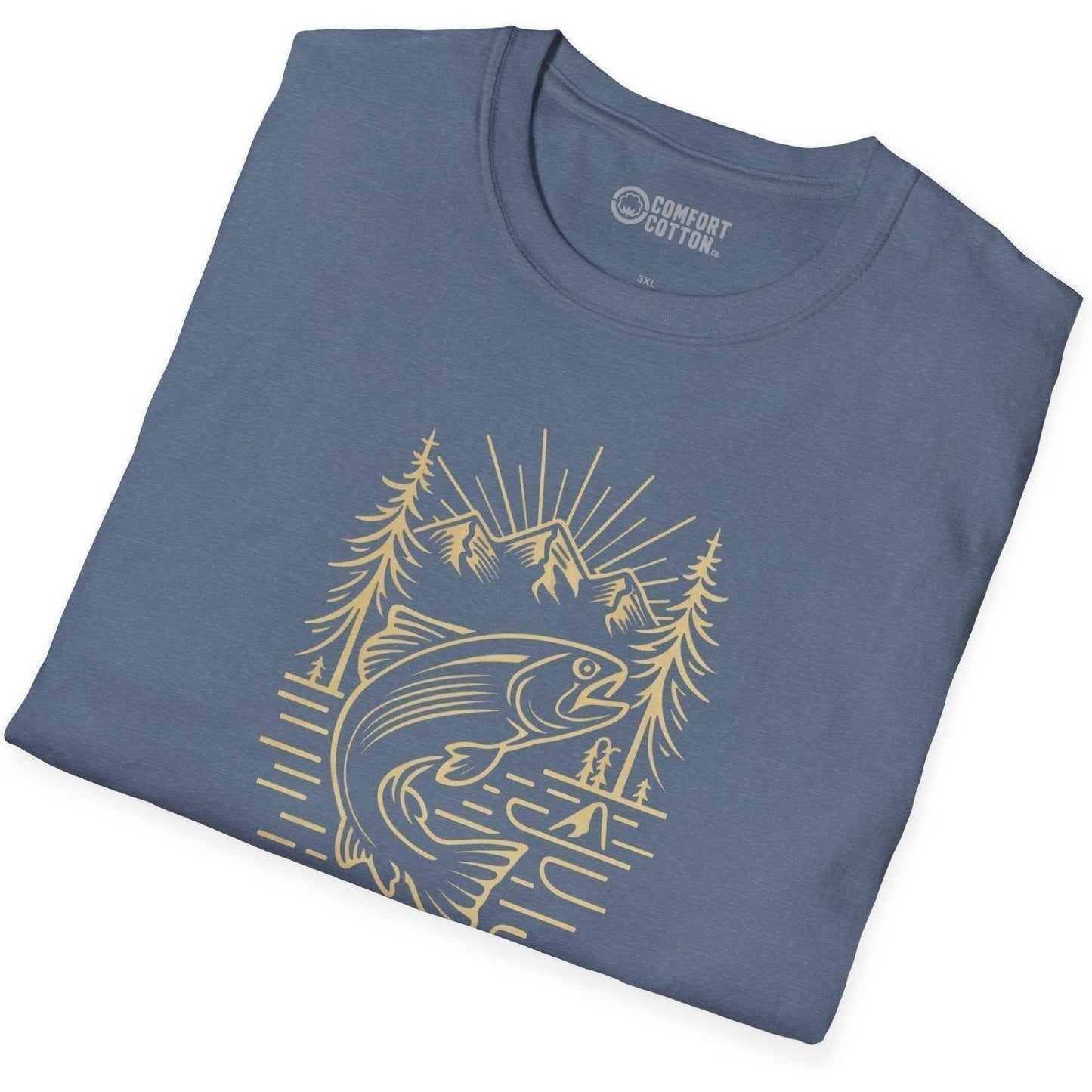 Trout Jump Premium Tee-Comfort Cotton