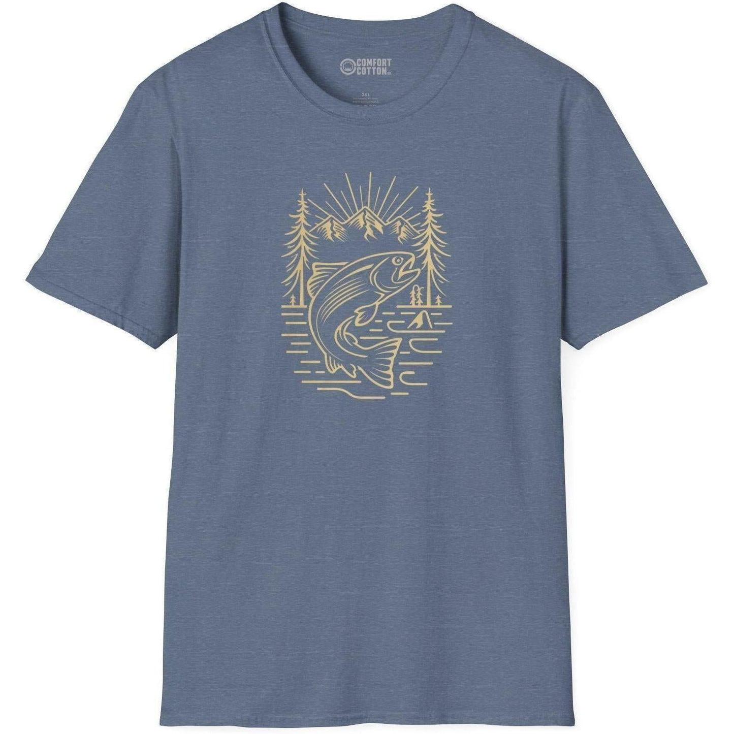 Trout Jump Premium Tee-Comfort Cotton