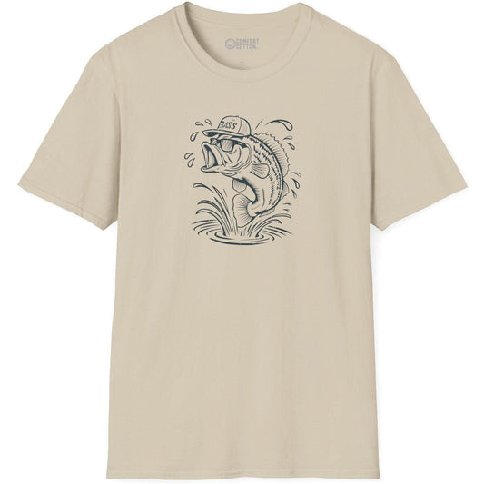 Bass Splash Premium Tee-Comfort Cotton