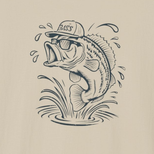 Bass Splash Premium Tee-Comfort Cotton