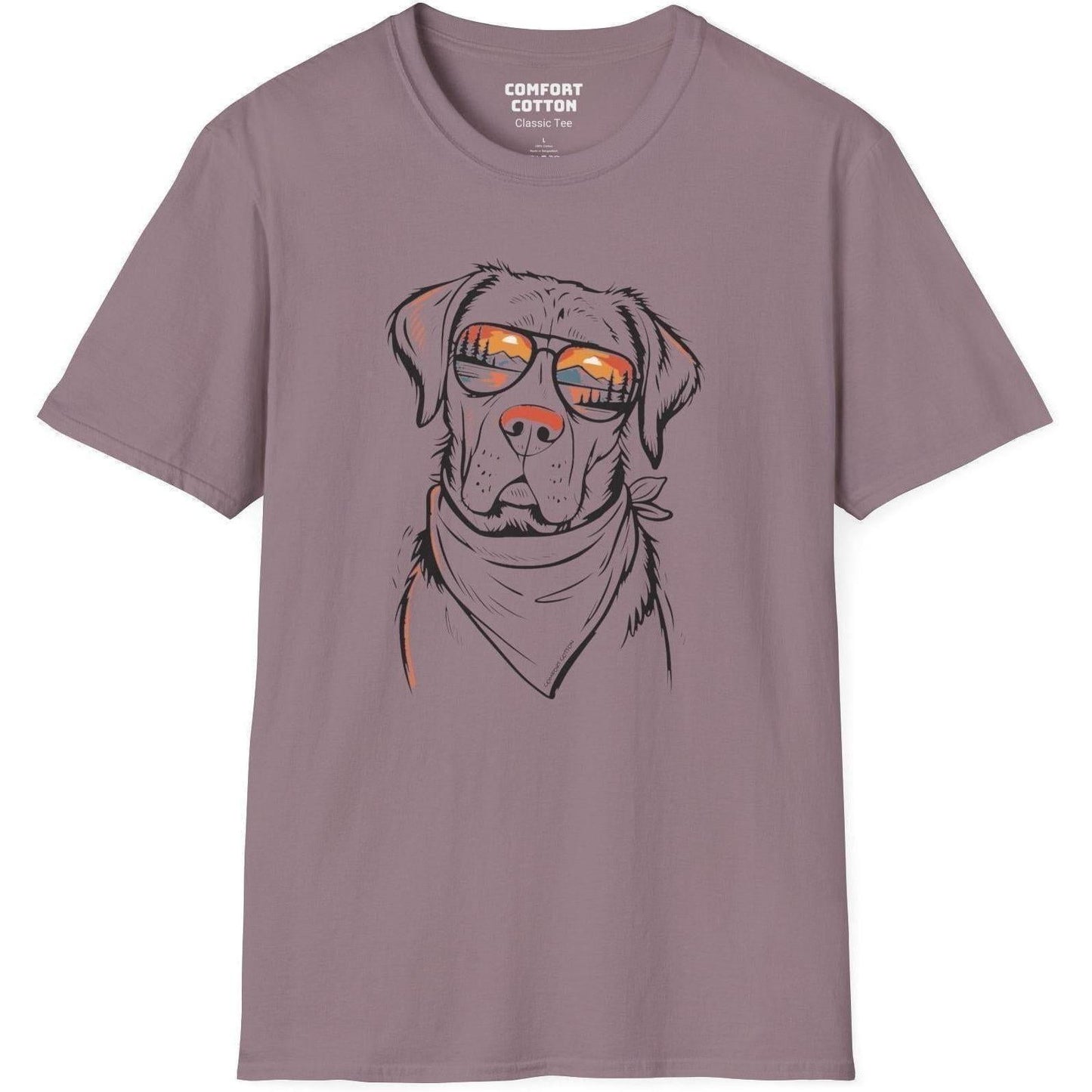 Sunset Pup Premium Tee-Comfort Cotton