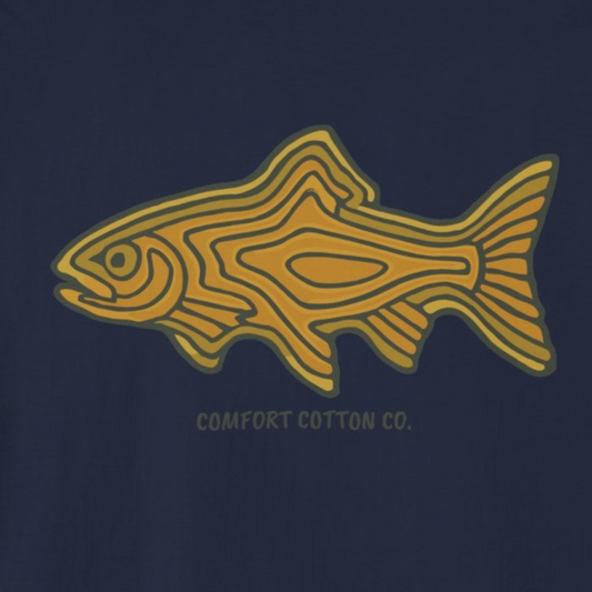 Topo Trout Premium Tee-Comfort Cotton